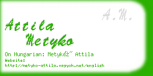 attila metyko business card